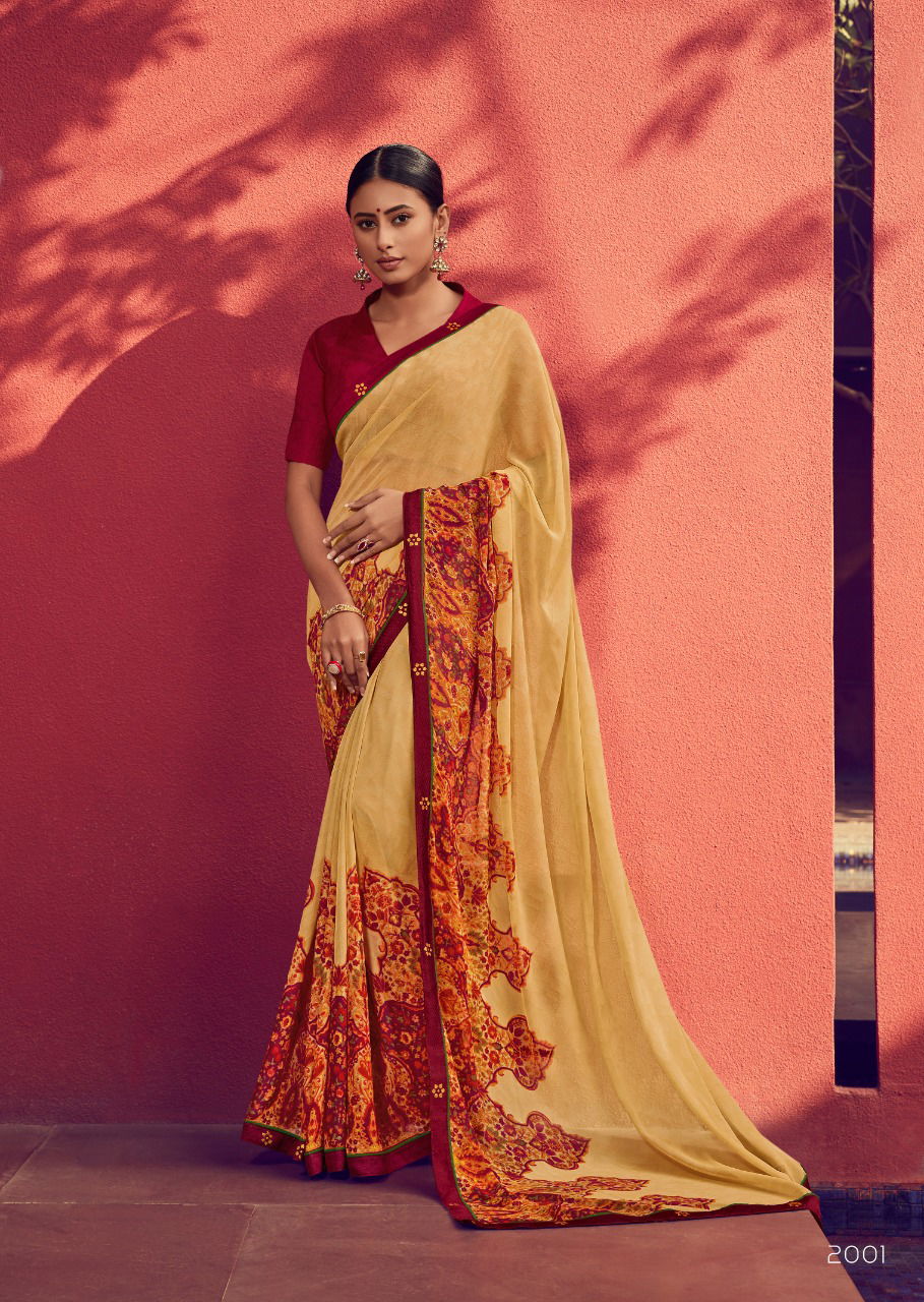 Kashvi Zubaida 2  Latest Fancy Designer Georgette Printed Saree Collection